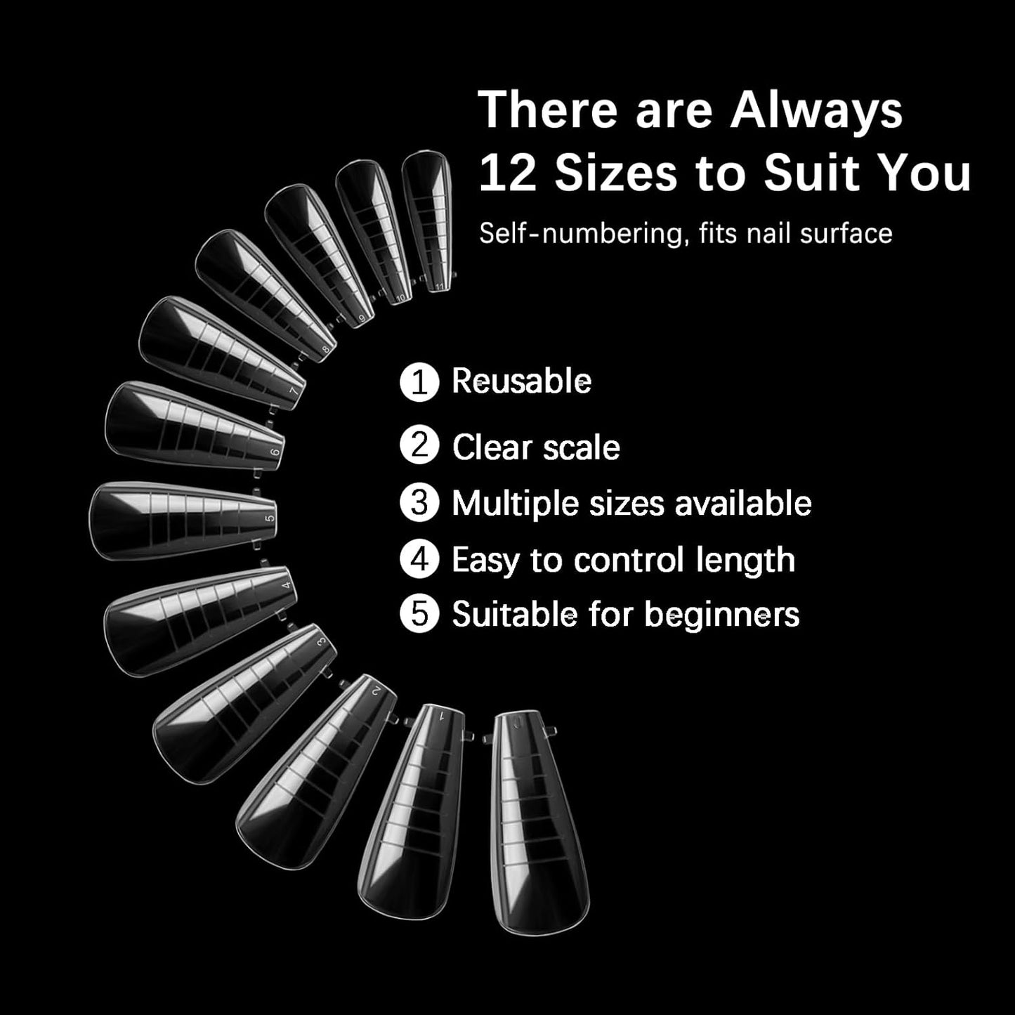 120 Pcs Poly Extension Gel Dual Nail Forms and Molds - Ballet Coffin Nail Forms Set for Gel Manicure DIY at Home