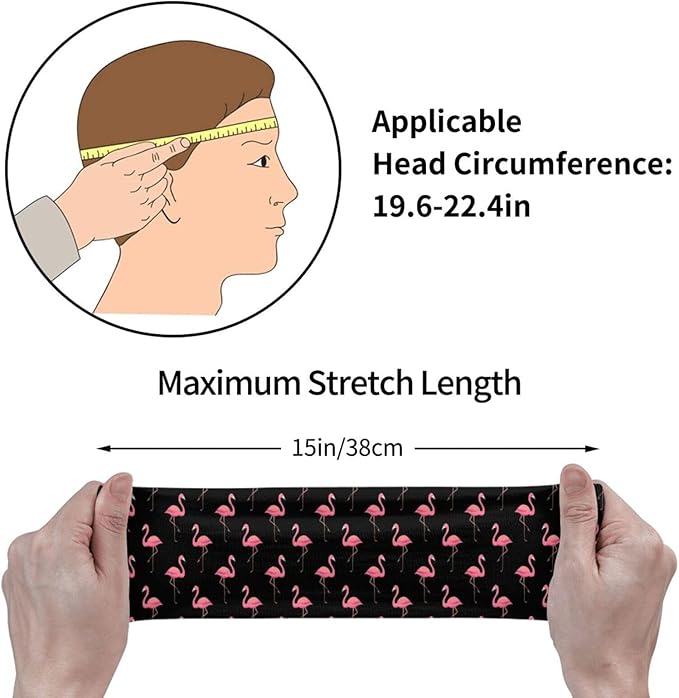 Sports Sweatband for Men and Women, Sweat-Absorbing Headbands for Moisture Wicking, Suitable for Fitness Running Cycling Hiking Yoga Football Exercise