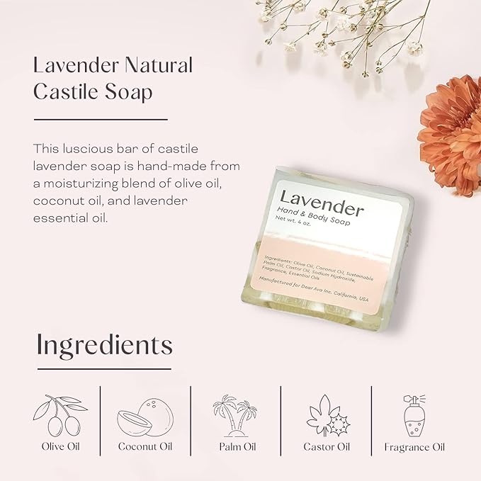 Dear Ava Spa Gifts for Women and Girls - Organic Self Care Luxury Gifting Idea Kit Set Basket - Anti Stress Relaxing Bath and Body Gift Box for Her with Heartfelt Card Confirmation Gift for Girls