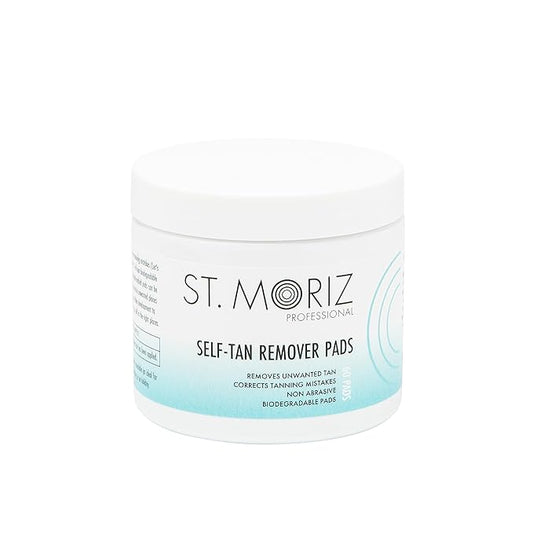 St Moriz Professional Self Tan Remover Pads - Removes Self Tanner Instantly - Fix Tanning Mistakes - Rapid Self Tan Eraser - Gentle on Skin - Dermatologically Tested - Vegan - 60 Pads