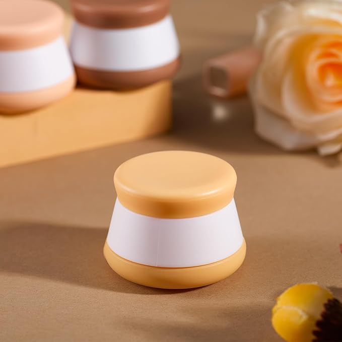 INSFIT Travel Containers for Toiletries, TSA Approved Silicone Cream Jars with Lids, BPA Free Travel Size Toiletries Leakproof Cruise Essentials for Cosmetic Cream Lotion