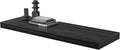 Large Floating Shelves for Wall Set of 1 Wooden Wall Shelves 30 in x 12.75 in x 2 in Room Decor Long Shelf with Invisible Wall Mount Bracket for Bedroom Kitchen Living Room Black Wood