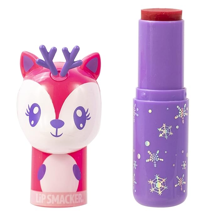 Lip Smacker Christmas Holiday Lip Balm Reindeer Lippy Pal, Flavored Moisturizing & Smoothing Soft Shine Lip Balm, Hydrating & Protecting Fun Tasty Flavors, Cruelty-Free & Vegan - Jolly Soda Pop