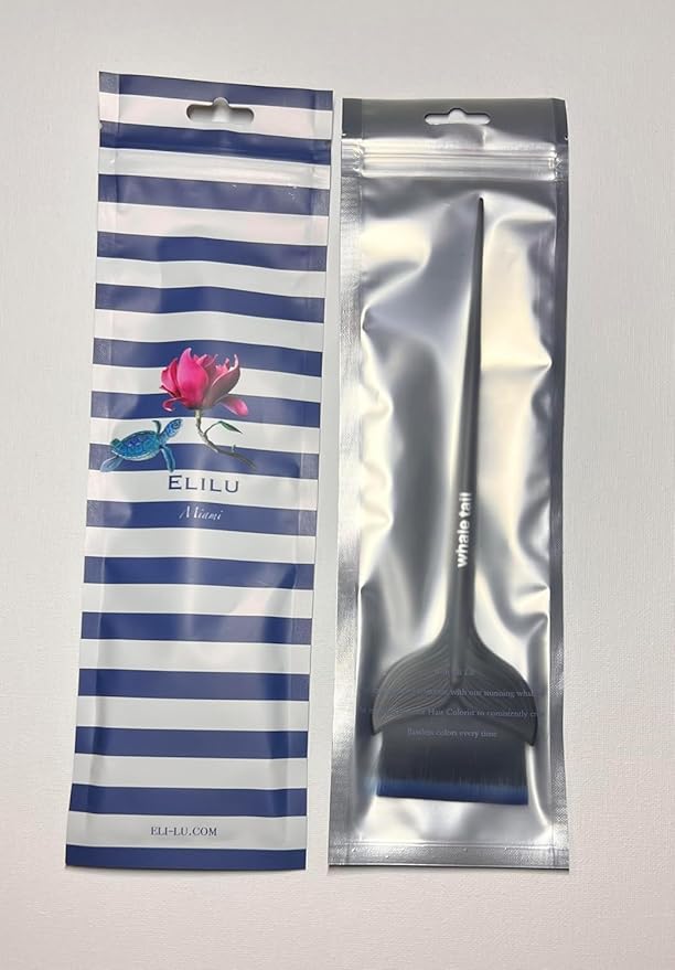 Ellie Luckcci Multipurpose Hair Dye Brush - Whale Tail Zen Brush for Hair Color, Face Mask & Body Lotion Application, Salon Quality Beauty Tool