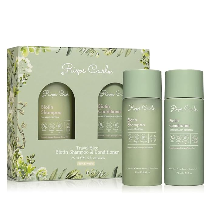 Rizos Curls Travel Biotin Wash Bundle