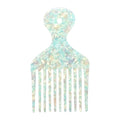 VOCOSTE Wide Tooth, Afro Hair Pick Comb, Hair Styling Tool for Men Women, Plastic, Green, 4.8 Inch