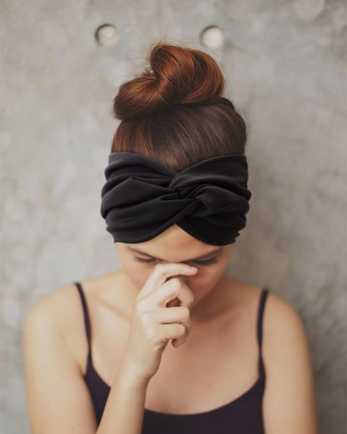DRESHOW 8 Pcs Women Headbands for Hair Styling, Hair Securing, Workout, Daily Wear. African Wide Turban Vintage Wrap Style. 95% Polyester, 5% Spandex. One Size Fits Most. 8 Count (Pack of 1)