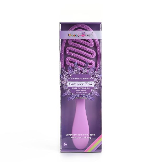 Candy Brush Scented Detangling Hair Brush for Wet or Dry Hair, Professional Vented Brush for Thick, Coarse & Curly Hair for Women and Girl. Eliminates Knots & Scalp Massage, Idea Gift
