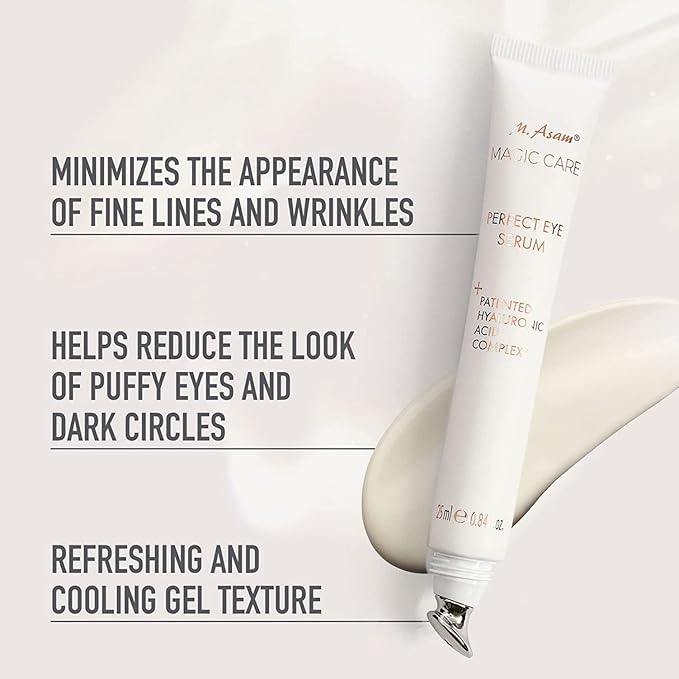 M. Asam MAGIC CARE Perfect Eye Serum - eye serum with 360° tightening effect, effectively fights puffiness & dark circles, tightens the eyelid, eye care with hyaluronic acid complex, 0.84 Fl Oz