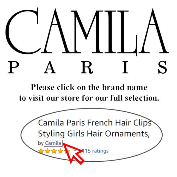 Camila Paris CP922B French Hair Clip for Women, Alligator Clip, Duckbill Girls Hair Claw Clips Jaw Fashion Durable and Styling Hair Accessories for Women, Strong Hold No Slip Grip, Made in France