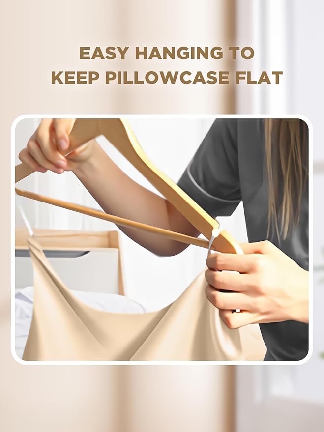 Mulberry Silk Pillowcase for Hair and Skin, SGMSILK 22 Momme Natural Silk Pillow Cases with Zipper, 6A Soft and Smooth Single Sided Pure Silk Pillow Cover (Champagne, Queen 20"x30")