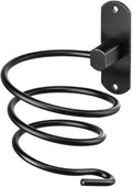 hicorfe Bathroom Hair Dryer Holder Hair Care Tools Holder Wall Mount (Black)
