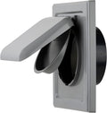 NO-PEST VENT, Exclusive Dual Door Dryer Vent Cover Outdoor 4 inch with Collar, Made in USA w Highest UV Resistant Plastic in any Outdoor Vent Cover (Slate Grey, 4" Plastic WIth Collar)
