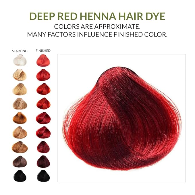 1 Pack Of Deep Red Henna Hair & Beard Color/Dye 100 Grams - Natural Hair Color, Plant-based Hair Dye - The Henna Guys