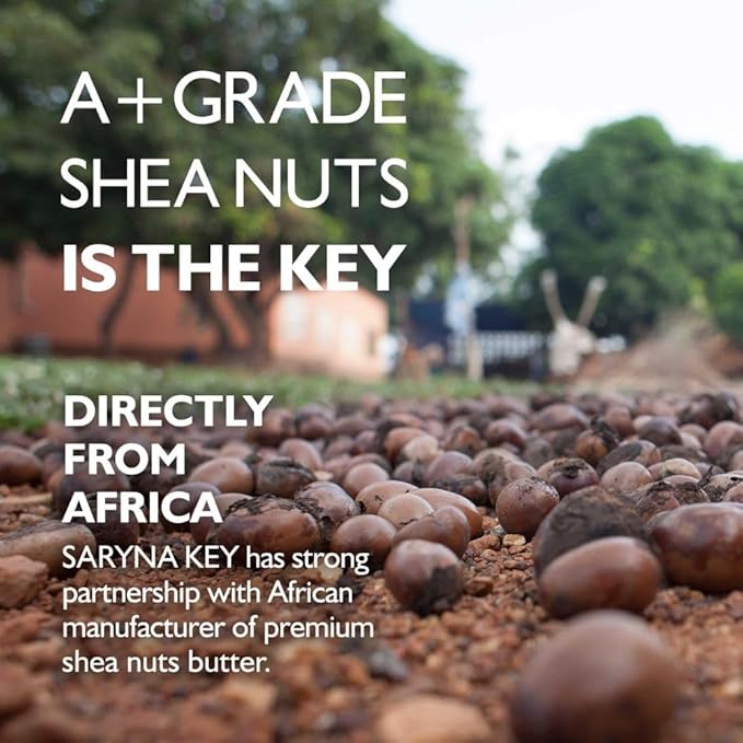 Saryna Key Hair Oil for Damage Repair - Pure African Shea Butter with Keratin & Vitamin E for Hair Treatment - Frizz Control & Split End Repair Hair Serum - Moisturizes, Shines, Softens (50ml/1.87oz)