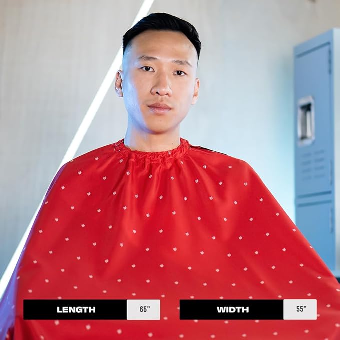 Barber Strong The Barber Cape Haircut Cover for Men, Hair Repelling and Static-Reducing Material, Water Resistant Fabric