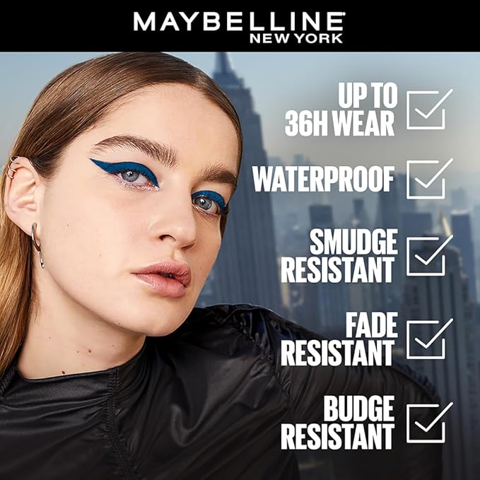 MAYBELLINE New York Tattoo Studio Long-Lasting Sharpenable Eyeliner Makeup Pencil, Glide on Smooth Gel Pigment, 36 Hour Wear, Waterproof Bronze Glitz 0.04 oz