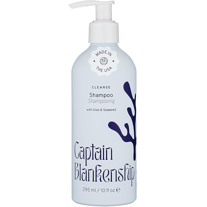 Captain Blankenship Cleanse Shampoo | Nourishes, Hydrates & Restores Shine to Dry, Dull Hair | Color-Safe, Organic, Sulfate-Free, Vegan Haircare - 10 oz