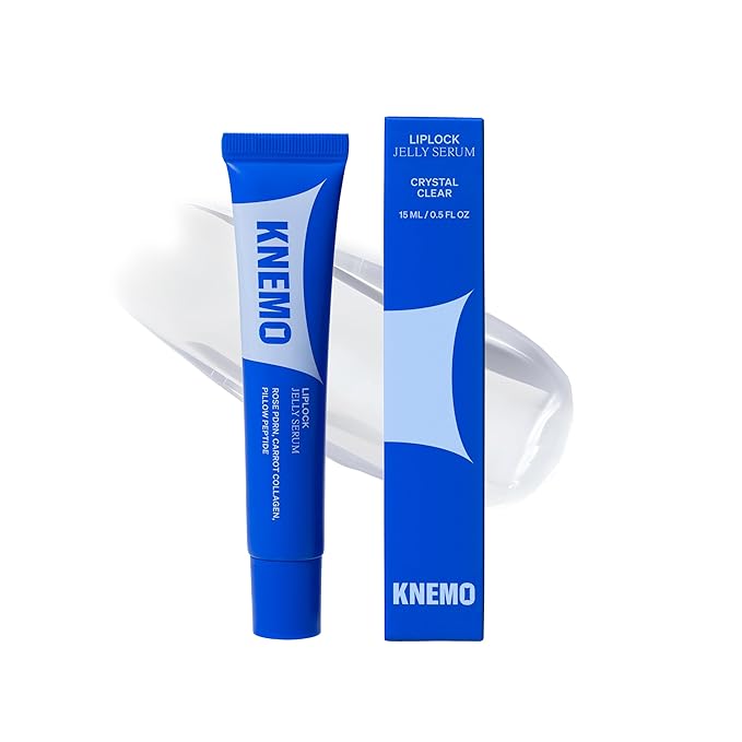 LipLock Jelly Serum for Dry Lips, Long-Lasting, Hydrating, Plumping, Glossy Mask with Rose PDRN, Carrot Collagen, Pillow Peptide, Moisturizing Tinted Lip Balm. (Crystal Clear)