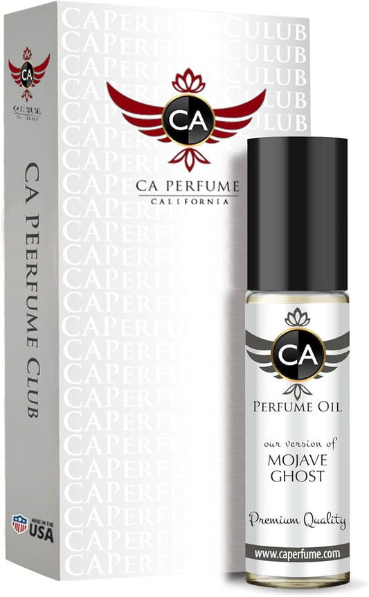 CA Perfume Impression of Mojave Ghost For Women & Men Replica Fragrance Body Oil Dupes Alcohol-Free Roll-On 0.3 Fl Oz/10ml