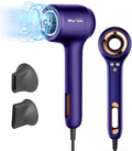 Hair Dryer, Ionic Blow Dryer, 110, 000 RPM Brushless Motor for Fast Drying, Low Noise, Memory Function, Reduce Frizz, Hollow，Professional High Speed Hairdryer with 2 Magnetic Nozzles for Home, Salon