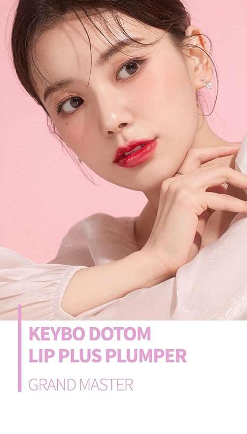 KEYBO Lip Plumper Dotom Lip Plus 16 Colors, 3 Steps Extreme Plumping Clear Lip Gloss by Essence Lip Care Oil & 16 Color Tints from Korean Makeup (01. Spring Glass)