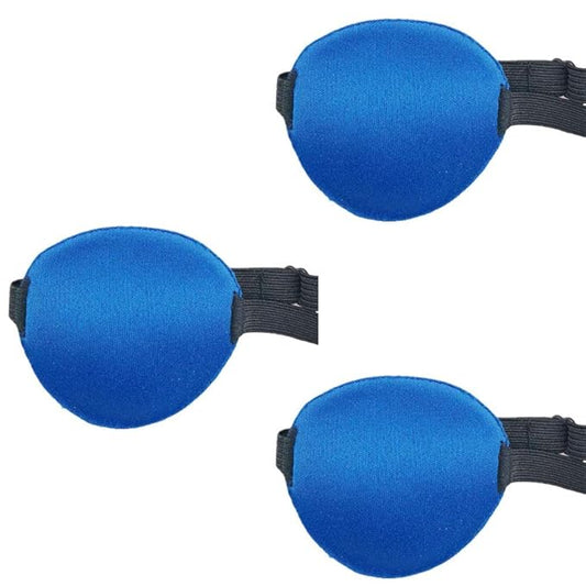 3 Pack Eye Patch Strabismus Adjustable Eye Patch Eye Mask Buckle Adults and Kids Blue