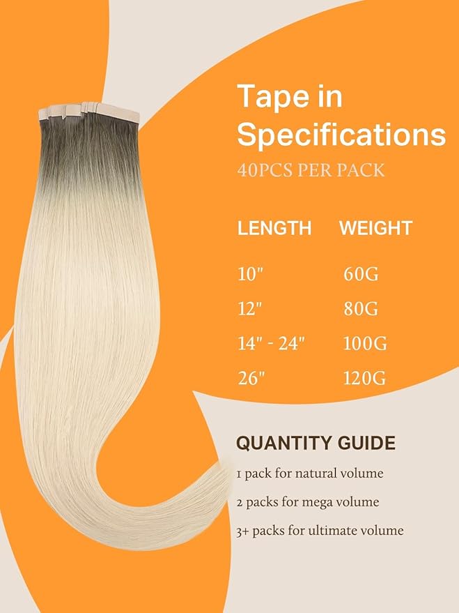 DOORES Hair Extensions Tape in Human Hair Balayage Light Ash Brown to Ash Blonde 18 Inch 40pcs 100g Real Tape in Human Hair Extensions Straight Skin Weft