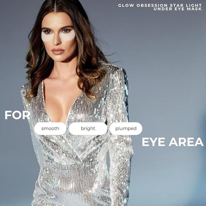 Anti-age under eye masks - With Hyaluronic Acid, Collagen & Vitamin C. Natural gel eye masks, under eye gel patches for dark circles & puffy eyes. Anti wrinkle skincare, hydrating & soothing. 20 pairs