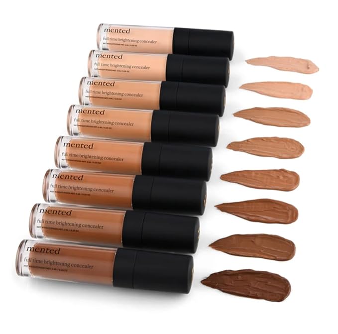 Mented Cosmetics Full-Time Eye Brightening Concealer for Women, Lightweight Full-Coverage Eye Makeup Concealer, Under Eyes Make Up Corrector, Blemishes & Contour, Nine to Five