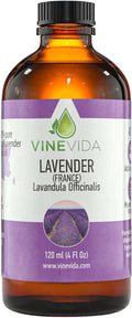 VINEVIDA Lavender France Undiluted Essential Oil 4 oz - Pure, Natural, and Raw Lavender Oil for DIY Candle Scents and Soap Making - Safe for Skin - Vegan and Cruelty Free