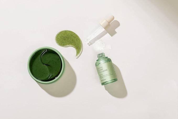 MIZON Phyto Plump Collagen Special Duo Set - Phyto Plump Eye Gel Patch & Serum Vegan Formula, Vegan Skincare Kit, Korean Skincare