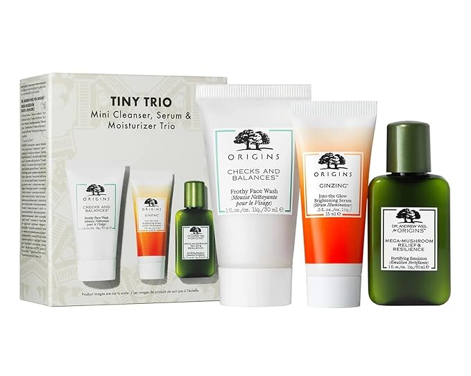 Origins Tiny Trio Mini Cleanser, Serum & Moisturizer Set