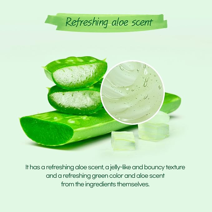 by.H Travel Size Aloe Vera Gel (30 Mini Packets) - TSA-Friendly Organic Soothing Gel for Face & Body - 98% Pure Aloe Gel Packets, Sunburn Relief, Non-Greasy, Portable Travel Packet, Made in Korea