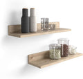 Mobili Fiver, Set of 2 Rachele Shelves, 31.49 in, Oak, Made in Italy