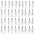 No Crease Hair Clips Makeup Pin Curl Clip Bulk 40Pcs Multicolor No Bend Dent Bang Creaseless Hair Clips for Makeup Application Bangs Hairpin Setting Pins Clip for Women Styling (White)