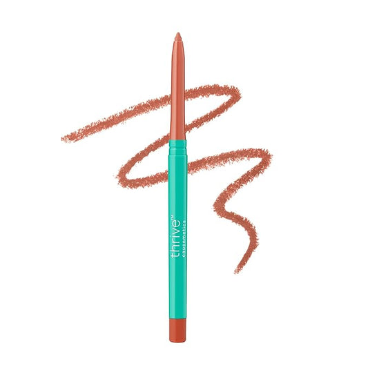 Thrive Causemetics Lip Filler Long-Wearing + Plumping Lip Liner, Shea Butter Hydrating Lip Plumper Retractable Lip Liner Pencil, Built In Sharpener, Vegan & Cruelty Free, Ruth (Peach Taupe)