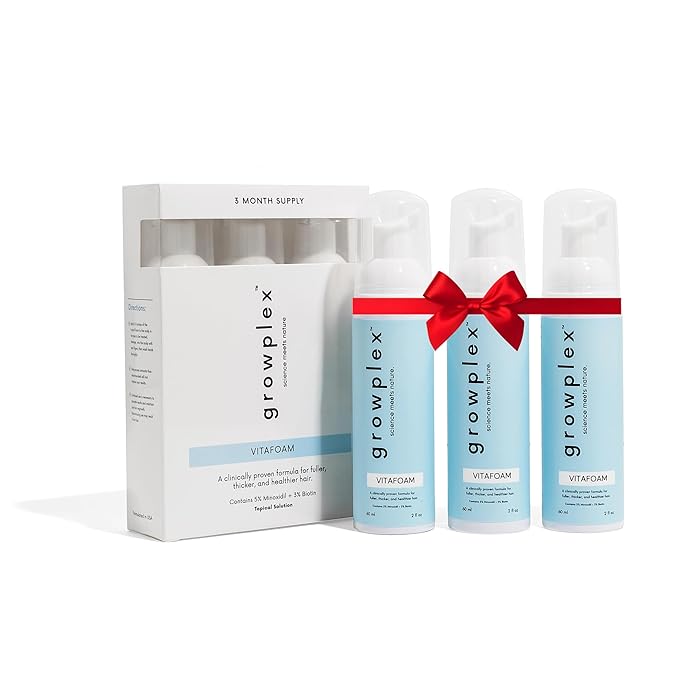 Vitafoam 5% Hair Support Foam for Men & Women – 3 Pack Bundle – DHT Defense Blend – Non-Greasy, Fast-Drying Formula for Fuller, Thicker-Looking Hair