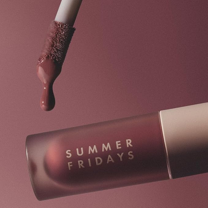 Summer Fridays Dream Lip Oil - Tinted Lip Oil with Moisturizing Sheer Coverage, High-Shine and Deep Hydration - Non-Sticky Formula for Long-Lasting Softness - Soft Mauve (0.15 Oz)
