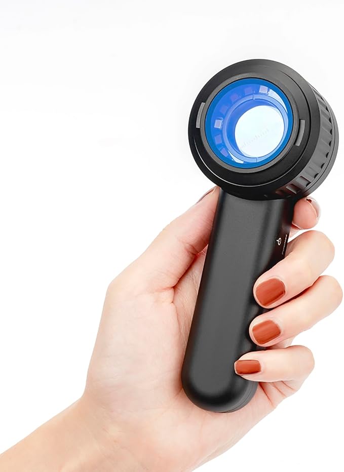 IBOOLO DE-3100 PRO Polarized No-Polarized and 365nm UV Light Dermatoscope, Handheld Portable Professional dermatoscopy