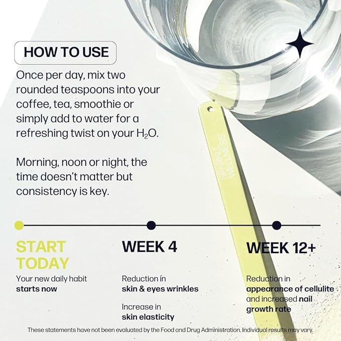 Sparkle Wellness VERISOL Bioactive Hydrolyzed Collagen Peptides | Collagen Powder Supplement with Vitamin C & Hyaluronic Acid for Hair, Skin, and Nail Health | Skin Boost Plus (Tropical) [30-Serves]