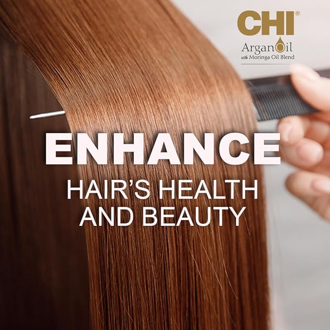 CHI Argan Oil plus Moringa Oil Luxe Trio Kit with Shampoo, Conditioner and Moringa Oil (Set of 3), 11 fl. oz.