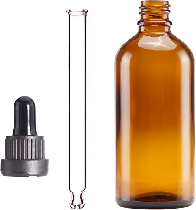 YIZHAO Amber Glass Dropper Bottle 4oz, Tincture Bottles with Glass Dropper, for Essential Oils, Aromatherapy, Cosmetic, Laboratory, Pharmacy, Liquids, Travel –9 Pcs
