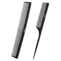2Pcs Combs for Women and Men，Professional Black Carbon Fiber Teasing Comb，Combs for Hair Stylist, Fine and Wide Tooth Styling Comb for All Hair Types（Style 3）