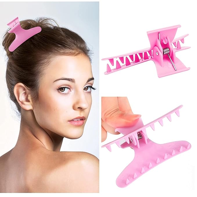 Ondder 24 Pcs Butterfly Hair Clamps Claw Clips Hair Claw Clips Salon Pro Section Clip for Styling, Sectioning, Cutting, Coloring Hair Clips Hairdressing Salon Tool Hair Accessories for Women Girls