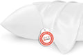 Bedsure King Size Satin Pillowcase Set of 2 - Pure White Silky Pillow Cases for Hair and Skin with Envelope Closure, Similar to Silk Pillow Cases, Gifts for Women Men, 20x36 Inches, 2pcs