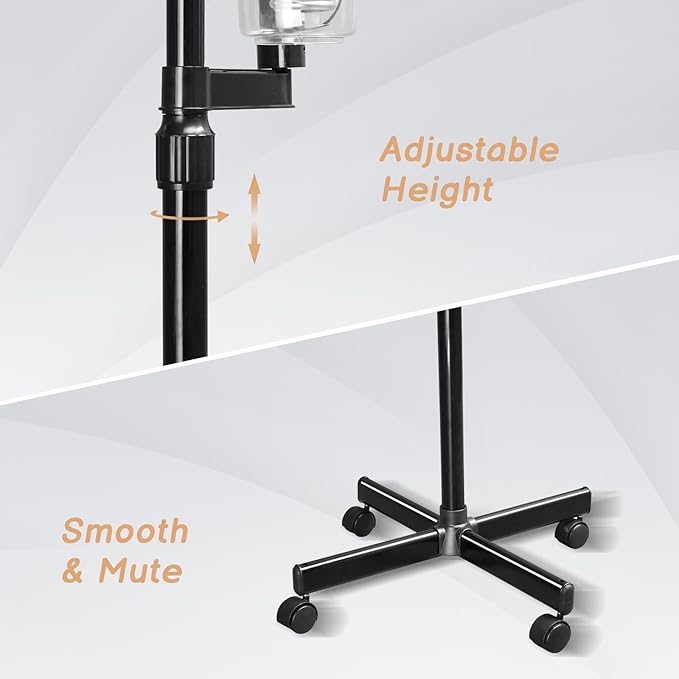 Winado 2 in 1 Facial Steamer with 5X Magnification Light, Deep Cleaning for Personal Skin Care, Beautician Steamer Professional Humidifier Facial Spa Mist Steam for Home & Beauty Salon, Black