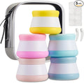 INSFIT Travel Containers for Toiletries, TSA Approved Silicone Cream Jars with Lids, BPA Free Travel Size Toiletries Leakproof Cruise Essentials for Cosmetic Cream Lotion