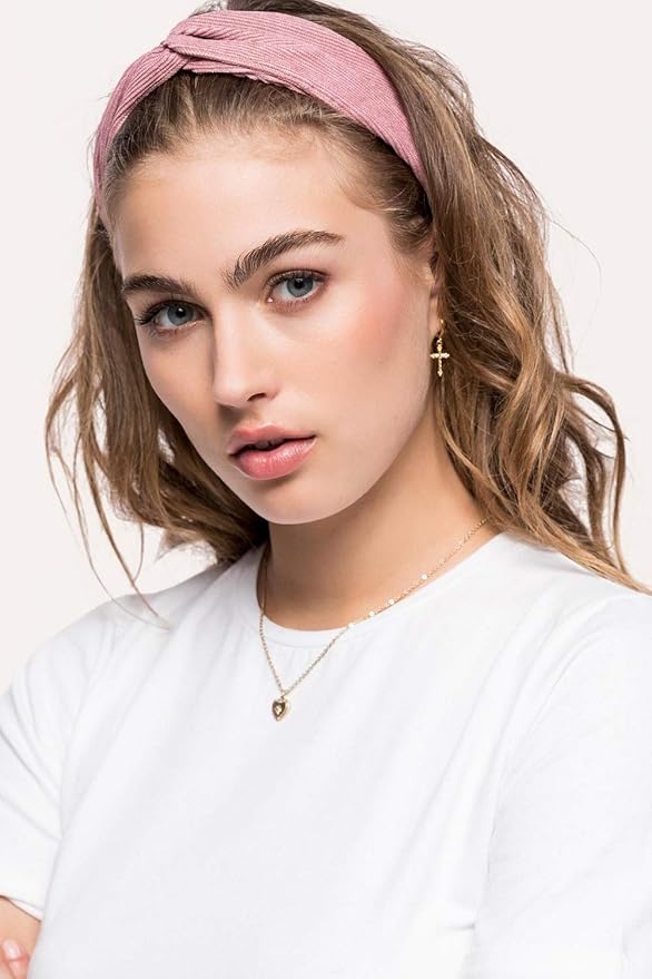 Huachi Turban Headbands for Women Trendy, Wide Women Head Bands, Fall Fashion Must Haves Thick Boho Stretchy Hair Bands Non Slip for Girls Yoga Workout Fashion Hair Accessories, Solid Color