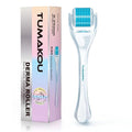 Derma Roller - TUMAKOU Microneedle Roller for Face Scalp Hair - Beard Roller for Women and Men (White)